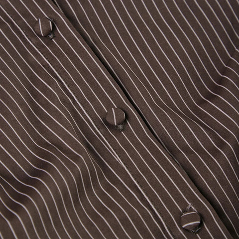 Y2K Striped Flared Sleeve Shirt