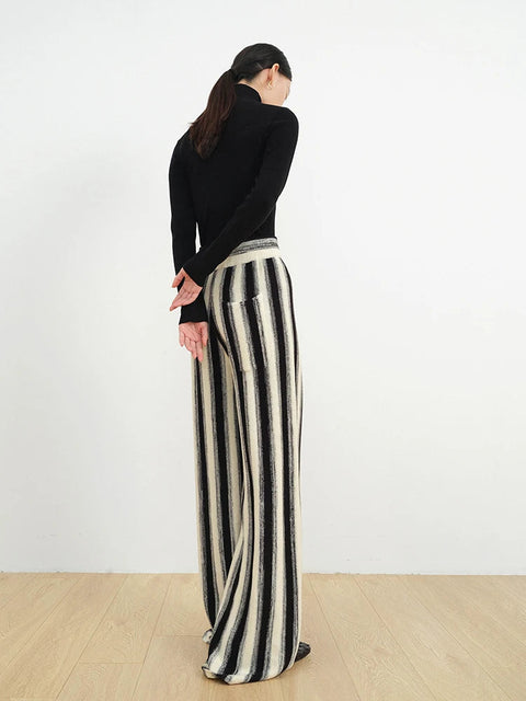 Y2K Striped Knitted Pants