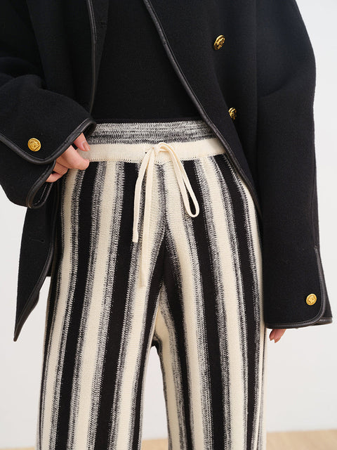 Y2K Striped Knitted Pants