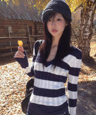 Y2K Striped Knitted Sweater