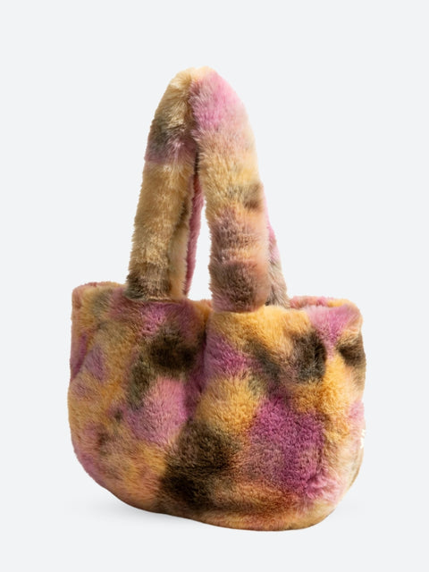 Y2K Tie Dye Faux Fur Fluffy Bag