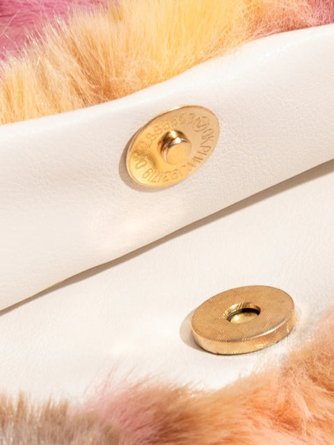 Y2K Tie Dye Faux Fur Fluffy Bag