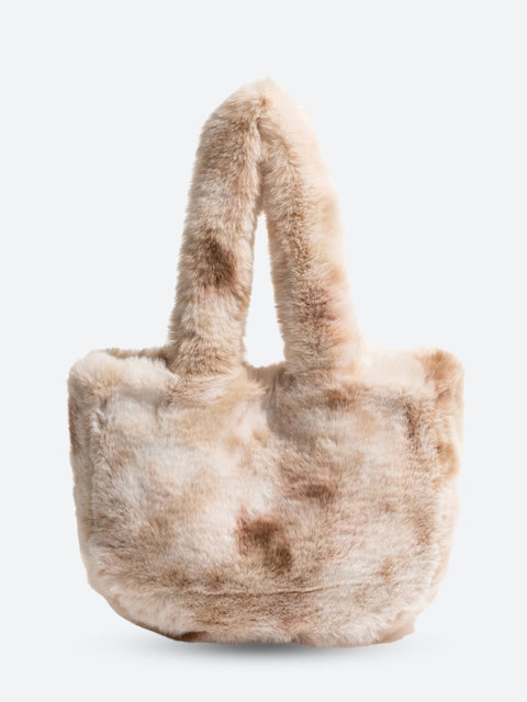 Y2K Tie Dye Faux Fur Fluffy Bag