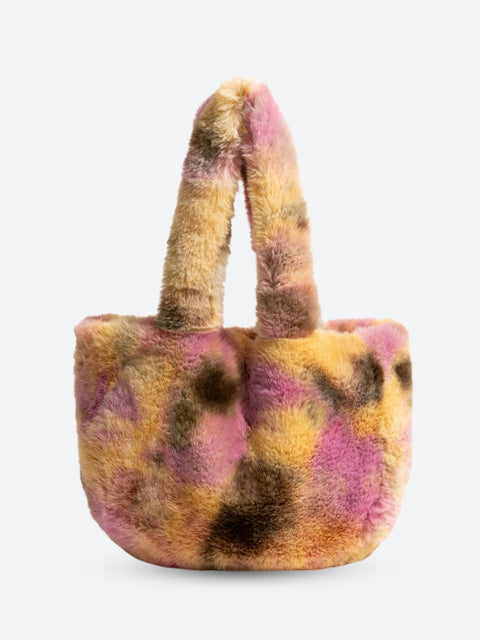 Y2K Tie Dye Faux Fur Fluffy Bag
