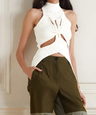Y2K Twisted Cut Out Knit Top