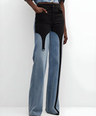Y2K Two Tone Wide Leg Jeans