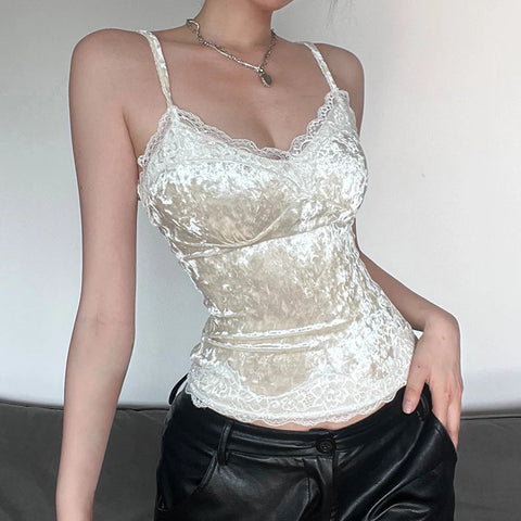 Y2K Velvet Cami Top