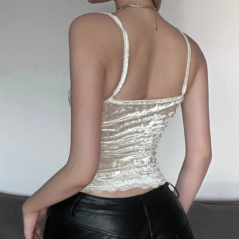 Y2K Velvet Cami Top