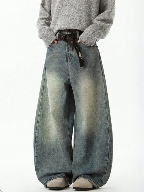 Y2K Vintage Curved Baggy Jeans