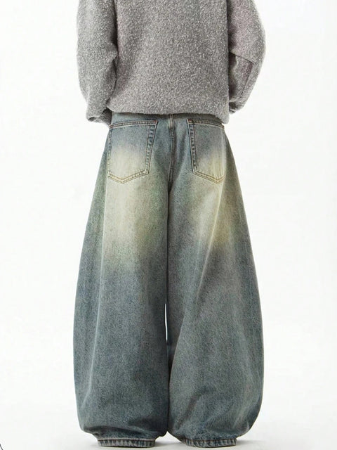 Y2K Vintage Curved Baggy Jeans