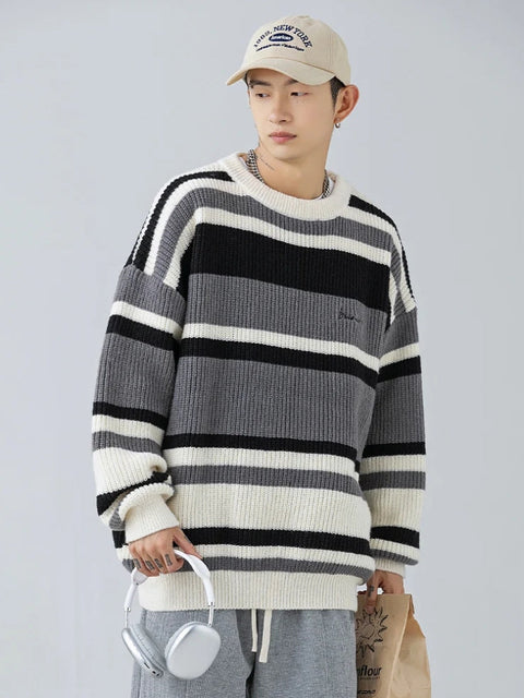 Y2K Vintage Striped Sweater