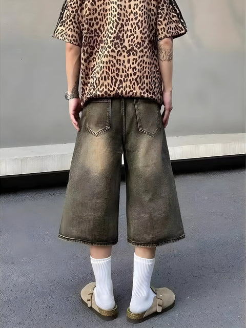 Y2K Washed Denim Shorts