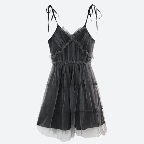 Y2K Witch Tulle Mini Dress