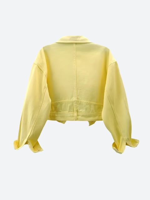 Y2K Yellow Denim Jacket
