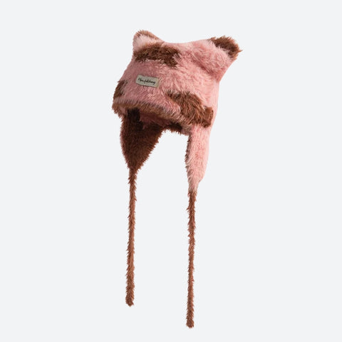 Y2K Cat Ear Fluffy Beanie