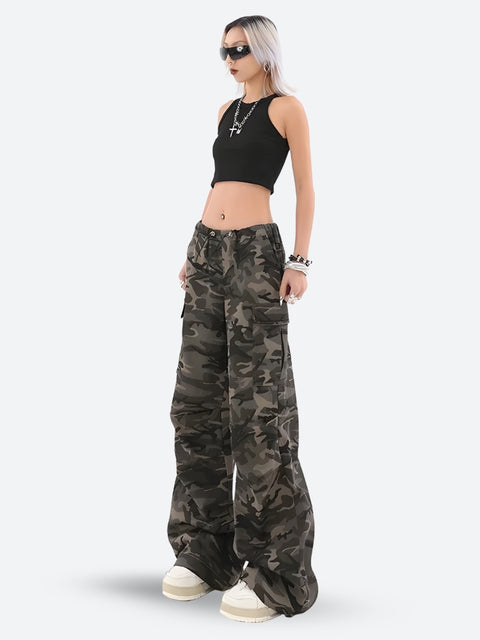 Y2K Baggy Camo Pants