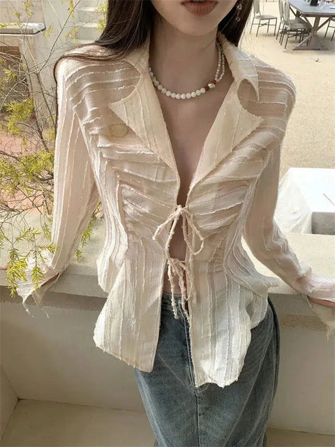 Y2K Fairy Lace Up Blouse