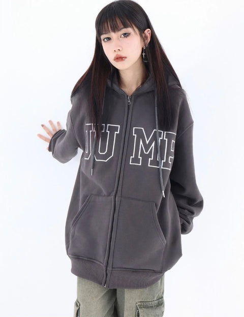 Y2K Jump Zip Up Hoodie