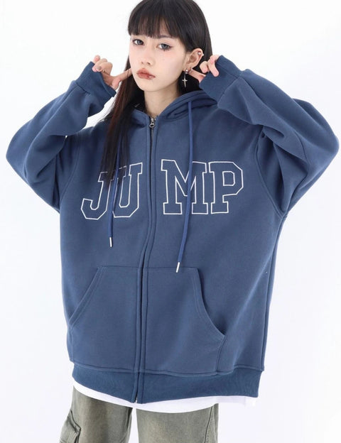 Y2K Jump Zip Up Hoodie