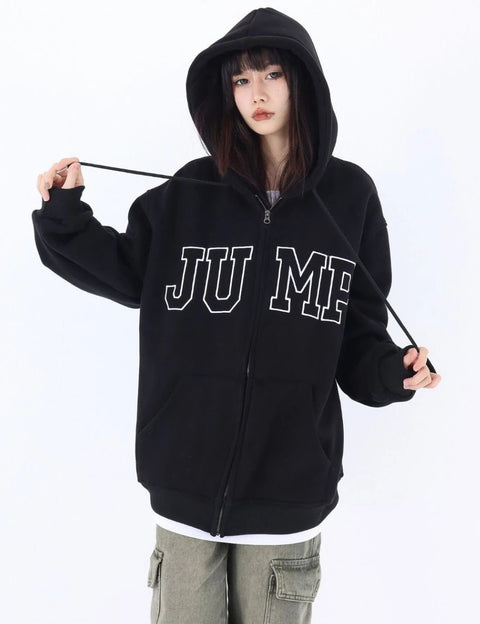 Y2K Jump Zip Up Hoodie