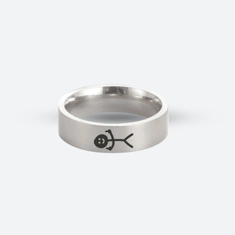 Y2K Middle Finger Stickman Ring