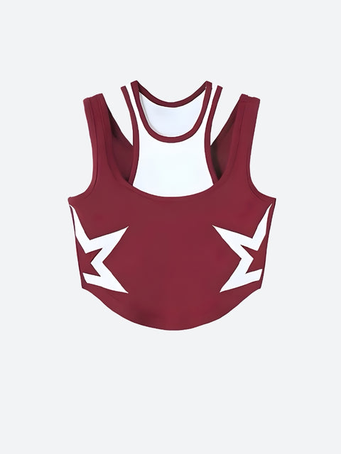 Y2K Star Layered Tank Top