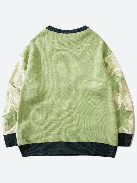 Y2K Star Pattern Sweater