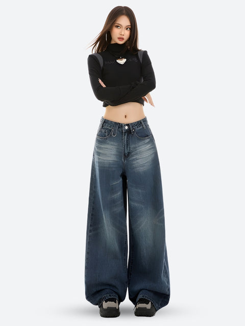 Y2K Wide Leg Denim Jeans